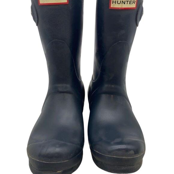 Hunter Short Black Rain Boots Unisex Size 6/7 - Picture 6 of 6